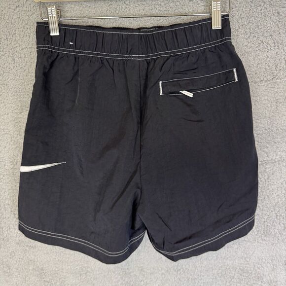 Nike Shorts Women's S‎ Black Swoosh Woven Easy Elastic Waist Nylon - Picture 4 of 7